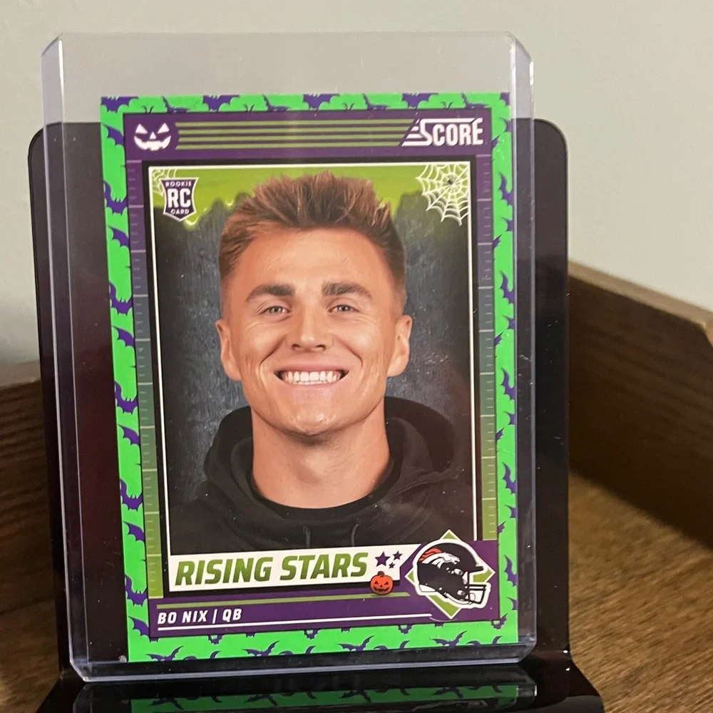 🏈 Bo Nix 2024 Panini Green Score Score-A-Treat Rookie RC NFL Football Card #4